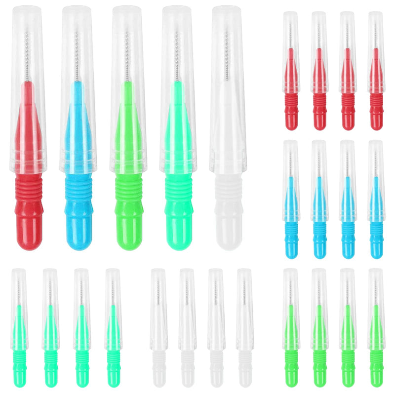 25 PCS Interdental Brushes, Multicolored Dental Hygiene Brushes Toothpicks Interdental Brush Braces Cleaner Tooth Flossing Brushes Braces Brushes Soft Dental Picks Easypick Flosser Toothpicks Cleaners - NewNest Australia