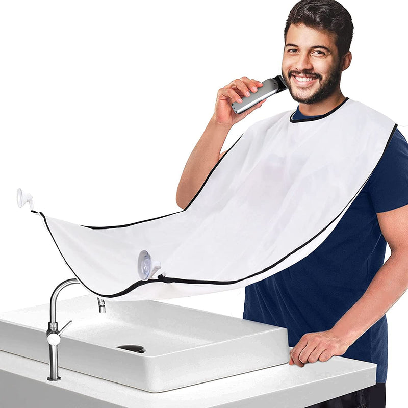 Beard Bib Shaving Bib Waterproof Beard Waterproof Beard Trimming Apron Cape Grooming Trimming Cutting Capewith Suction Cups Beard Shaping Tool for Men Father Husband - NewNest Australia
