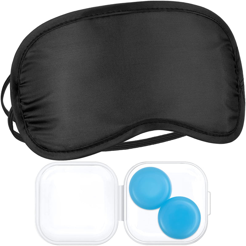 Sleeping Eye Mask with Ear Plugs Soft Sleeping Blindfold for Men and Women Comfortable Silicone Ear Plugs for Travel Plane Hotel Camping Lunch Break Use Set - NewNest Australia