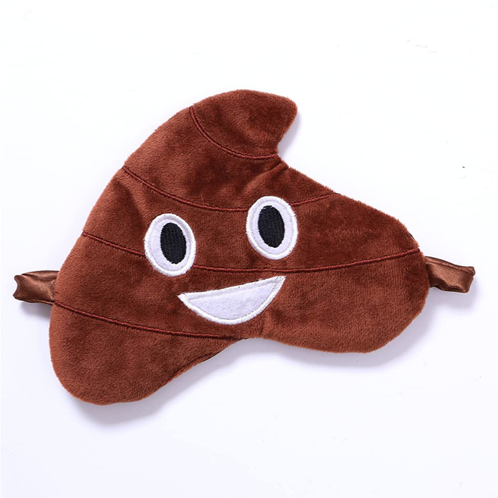 TeTupGa Novelty Funny Poop Emoji Sleep Eye Mask Light Blocking Soft Comfortable Night Eye Mask for Men Women, Eye Cover Aid Rest Blindfold, Eye Blinder for Travel/Sleeping/Shift Work - NewNest Australia