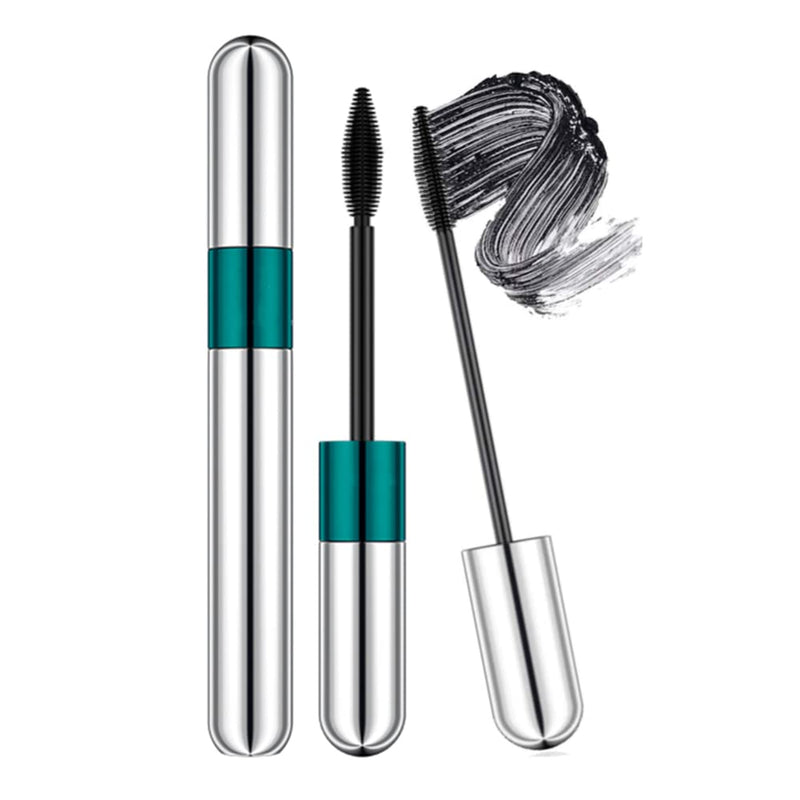 2 in 1 4D Silk Fiber Eyelash Mascara,Extra Long Thick & Voluminous Lash Mascara, Clump-Free,Long Lasting, Waterproof & Smudge-Proof,Natural Eye Makeup - NewNest Australia