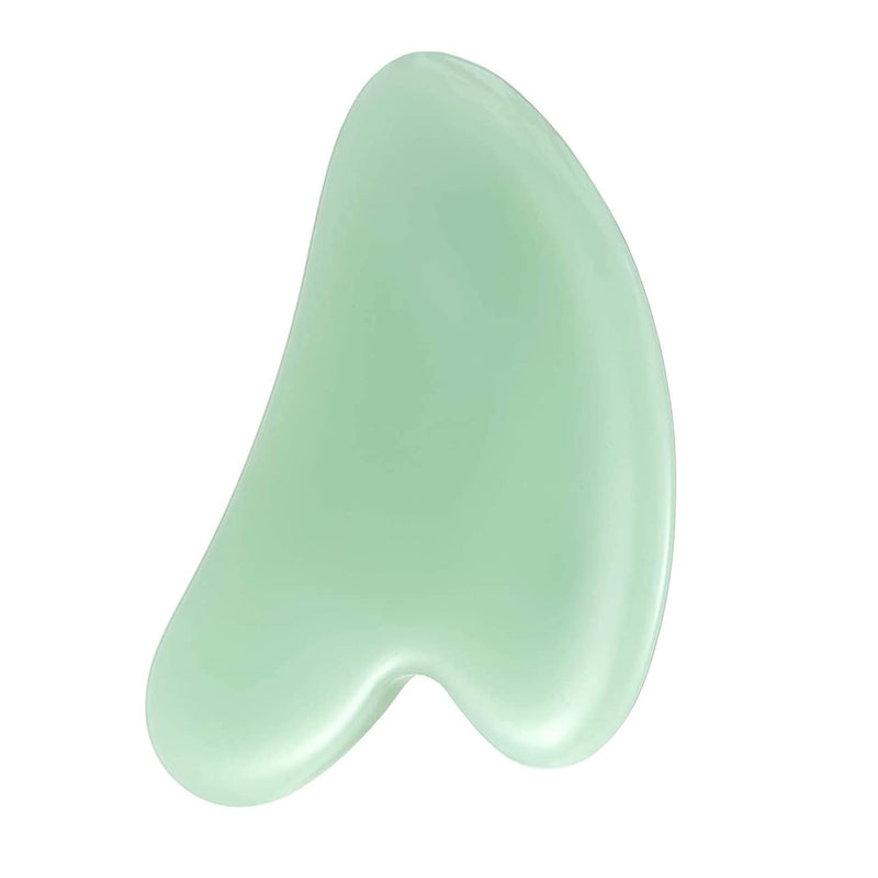 Gua Sha Tool, Jade Stone Guasha Massage Tool for Scraping Facial and SPA, Gua Sha Stone Facial Gua Sha Tools Gua Sha Scraper for Slimmer Face and Contouring Green (Green) - NewNest Australia