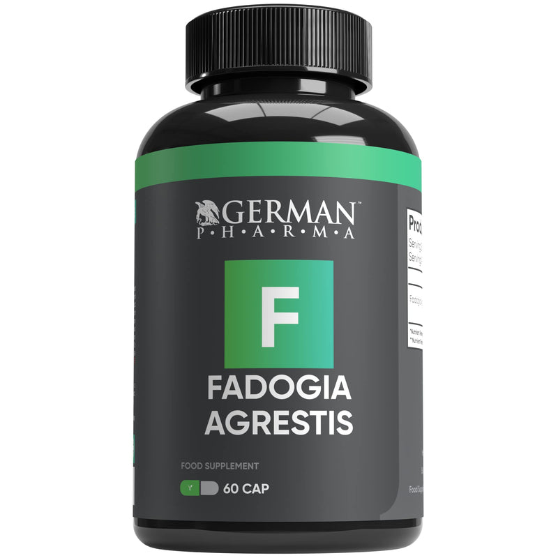 German Pharma Fadogia Agrestis Vegetable Capsules | 60 Capsules, 2 Per Day | 1 Month Supply | Contributes to Normal Testosterone Levels | Accelerates Muscle Building | 100% Vegan | - NewNest Australia