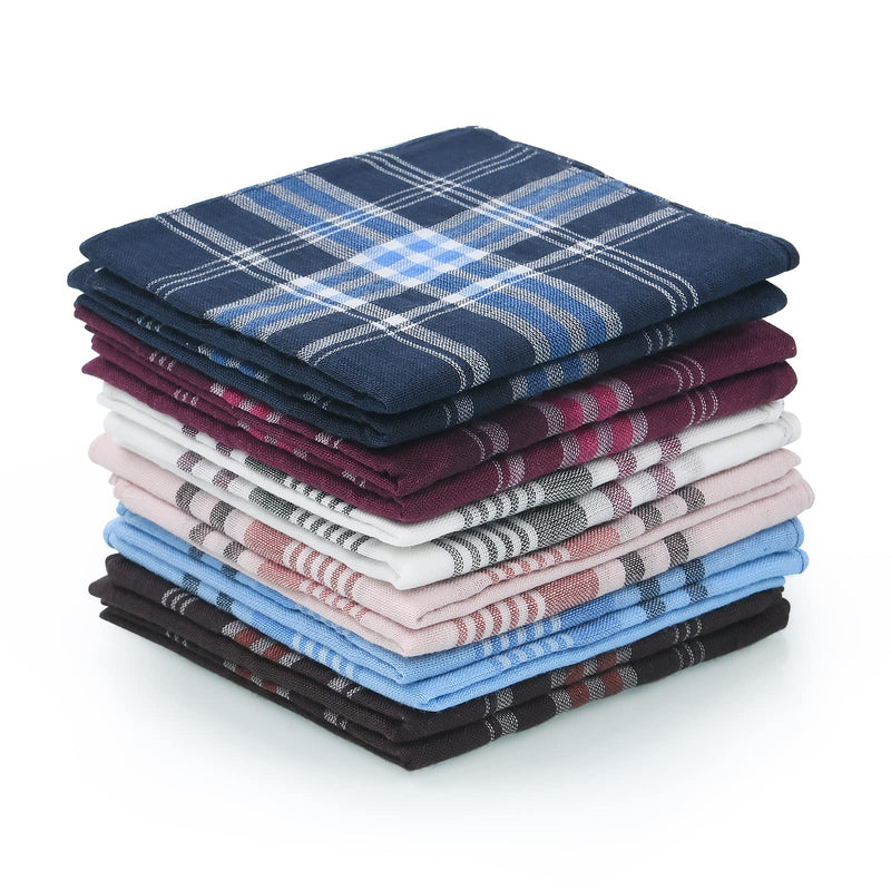 URAQT Men's Handkerchiefs, 12 Pack Soft Gents Hankies Set, Mens Premium Handkerchiefs Assorted Pocket Square Hankies for Men and Women, Classic Hankie for Grooms, Weddings, Prom, Celebration, Party - NewNest Australia