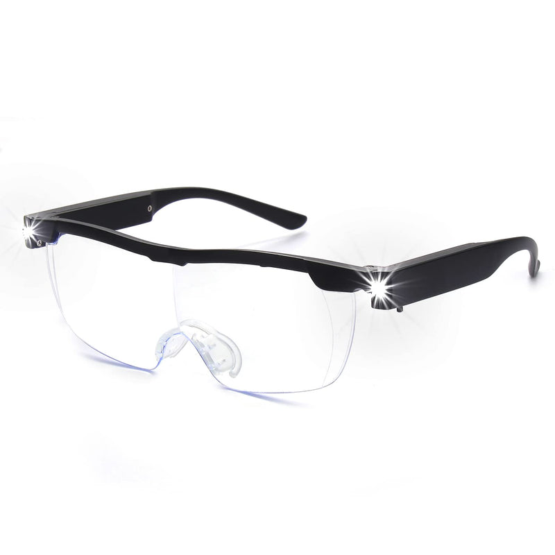 200% Magnifying Glasses with Light, Rechargeable LED Lighted Magnification Eyeglasses, Anti Blue Light, Bright Sight Hands Free Magnifier for Close Work, Craft, Jewellers, Reading, Hobby 200% - NewNest Australia