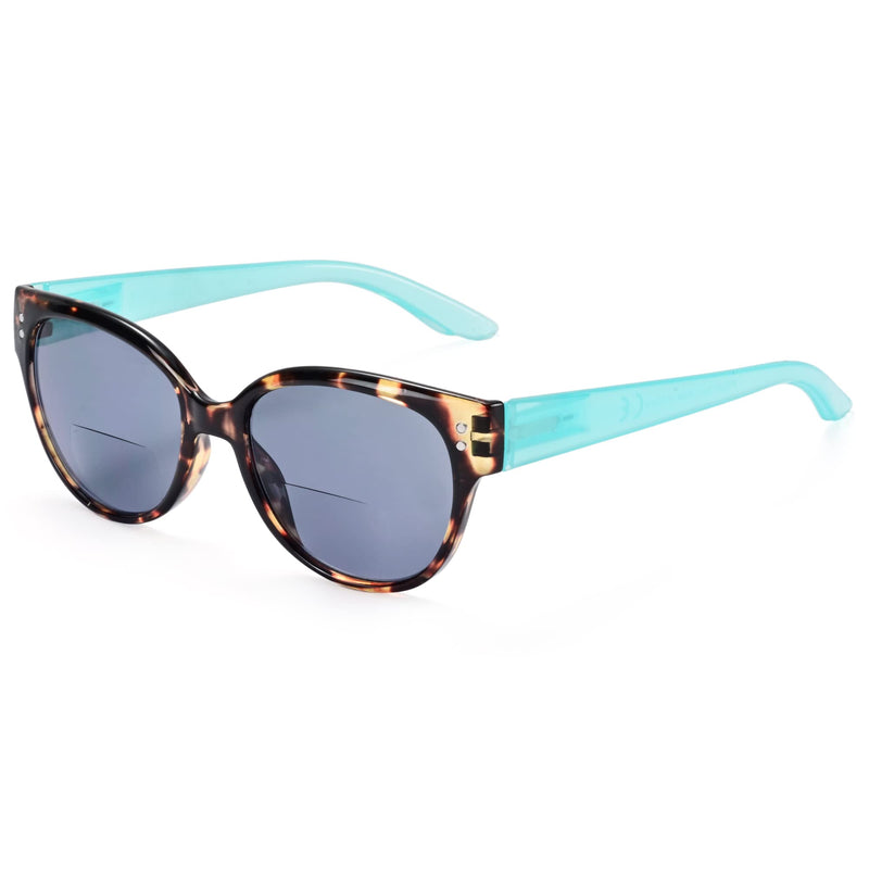 EYEGUARD Bifocal Reading Sunglasses for Women, UV400 Protection Outdoor Glasses with Brown Tortoiseshell Frame/Metal decoration Sunreaders Green 1.0 x - NewNest Australia