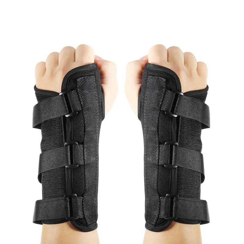 Wrist support brace pair with metal wrist splints for carpal tunnel syndrome, hand and wrist braces, right and left wrist supports, joint pain, arthritis pain relief for men and women ( One Size ) - NewNest Australia