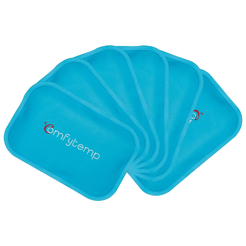 Comfytemp Mini Gel Ice Pack for Injuries (6 Packs), 3" X 4.5" Reusable Cold Pack, Cold Compress for Kid, Headache, Tired Eyes, Wisdom Teeth, Breastfeeding, Pain Relief, First Aid, Small Cooling Pillow - NewNest Australia