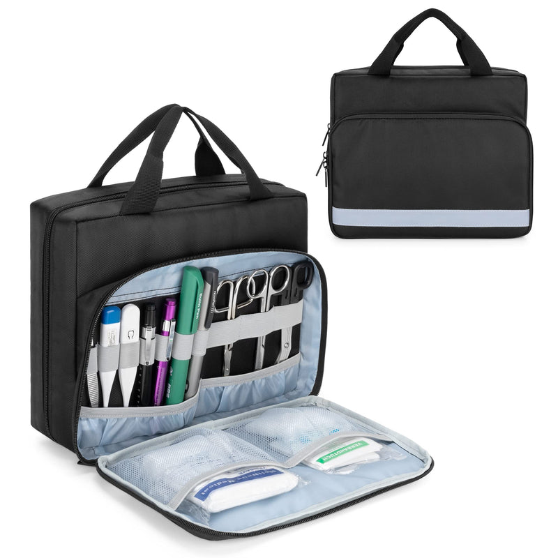 Trunab Padded Stethoscope Case, Small First Aid Kit Bag Empty, Hold Two Stethoscopes Compatible with 3M Littmann/MDF/ADC, Ideal for Home, Car, Camping and Hiking,Balck Black - NewNest Australia