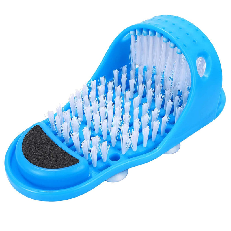 Evermarket Magic Feet Cleaner Simple Foot Scrubber Feet Shower Spa Easy Feet Cleaning Brush Exfoliating Foot Massager Slipper for Unisex Adults, 1 Pc (Blue) - NewNest Australia