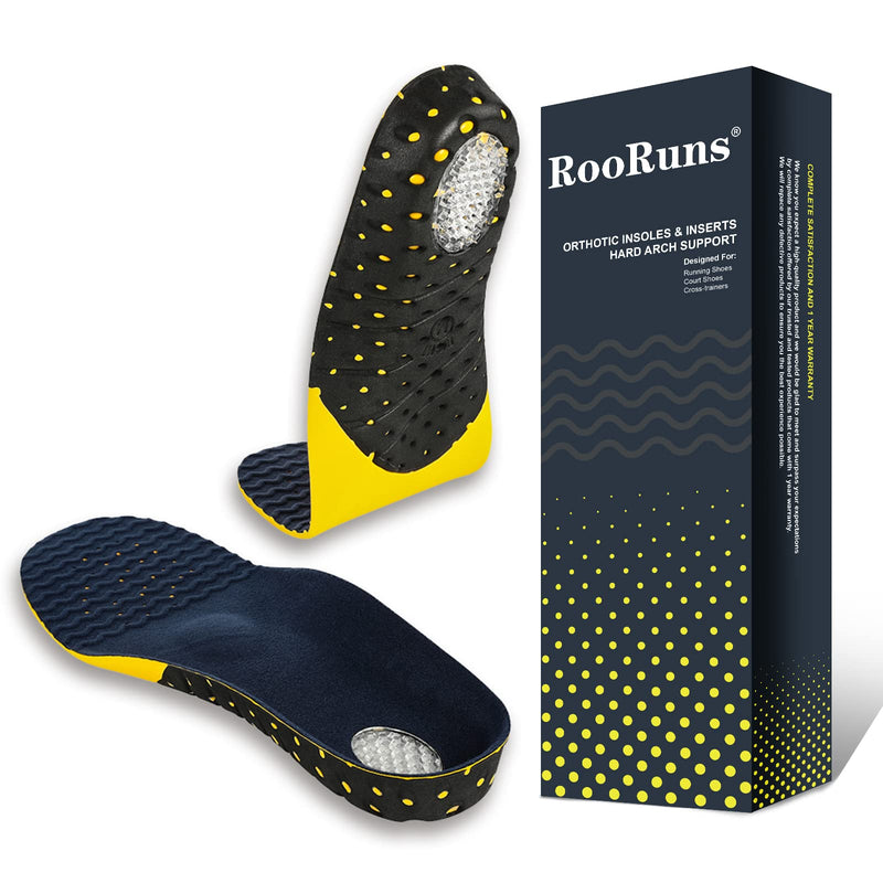 Plantar Fasciitis Insoles for Men and Women, 265mm Adaptable Hard Arch Support Shoe Inserts, 1 Pair of Orthotic Shoe Insoles for Flat Foot Pain Relief, EVA Athletic Gel Insoles for Work Boots UK 7-10 M - NewNest Australia