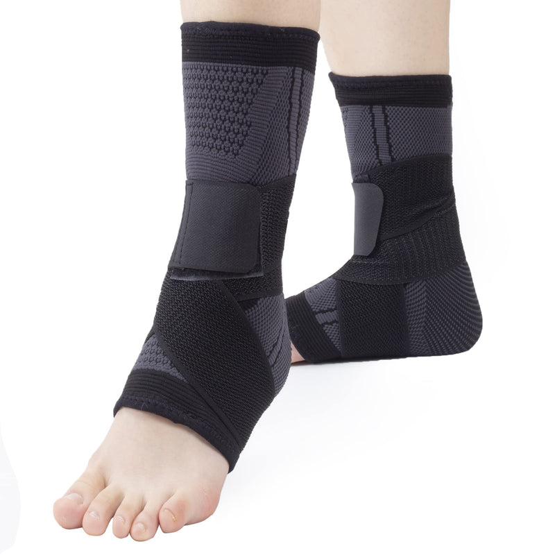 Ankle Support for Women Set of 2 Ankle Brace for Sprained Ankle with Strap Ankle Support Brace for Achilles,Tendon,Sprain,Injury Recovery, Lace up Ankle Brace for Running L Black - NewNest Australia