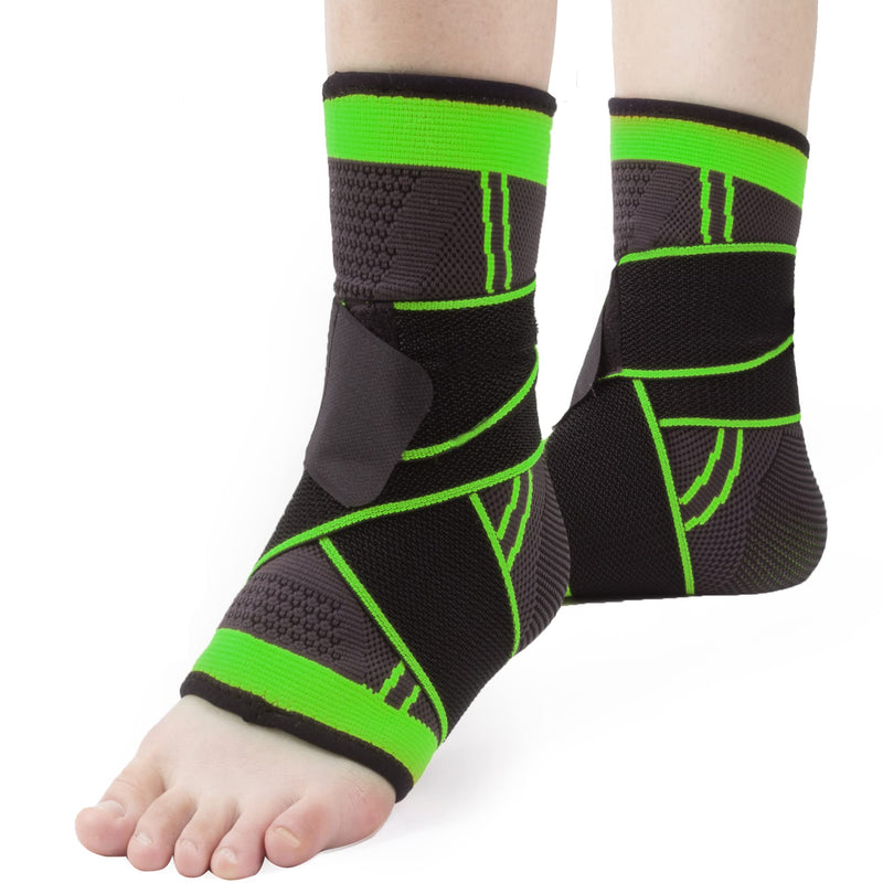 Ankle Support for Women Set of 2 Ankle Brace for Sprained Ankle with Strap Ankle Support Brace for Achilles,Tendon,Sprain,Injury Recovery, Lace up Ankle Brace for Running M Green - NewNest Australia