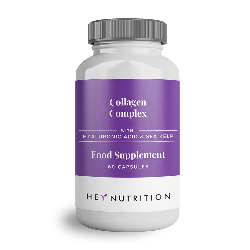 Hey Nutrition Collagen Complex Hyaluronic Acid & Sea Kelp Vitamin E, C, Biotin - Healthy Nails, Skin, Hair Joints Metabolism - Type 1 Marine Supplement - Non GMO, 60 Capsules 60 Count (Pack of 1) - NewNest Australia