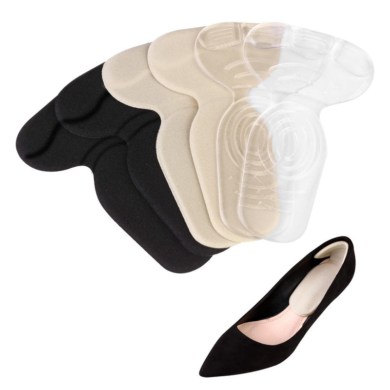 Heel Grips Shoes Too Big,3 Pairs Women Back Heel Protector Gel Shoe Inserts Liners Pads Anti Slip Shoes Too Big High Heel Grips for Shoes Boots (Lycra+Transparent) Lycra+transparent - NewNest Australia