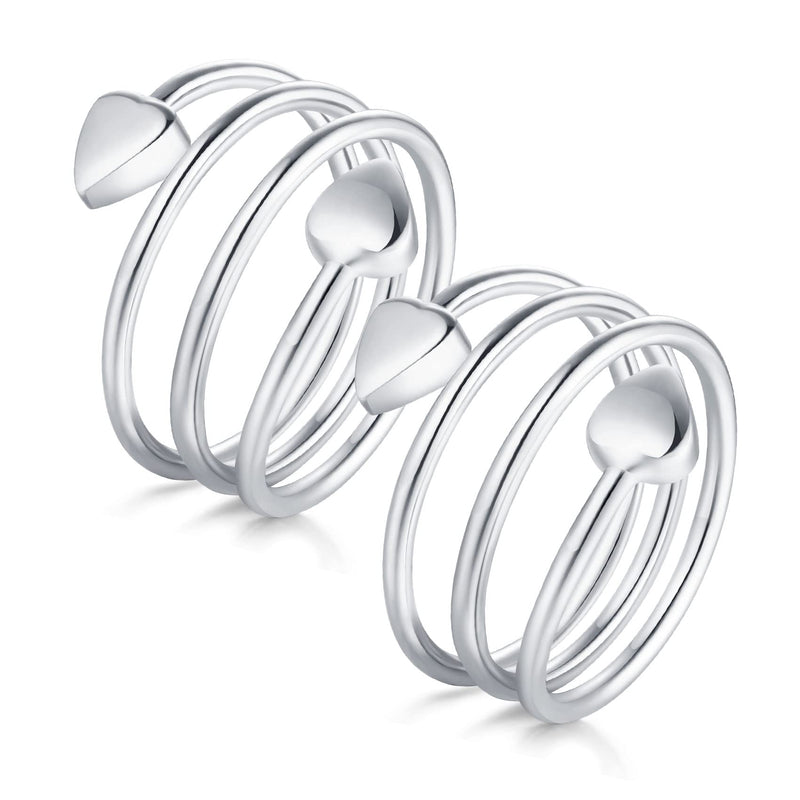 Jeracol Lymphatic Drainage Magnetic Copper Rings for Men Women,2 Pcs Pure Copper Magnetic Rings with Four Strong Magnets,Adjustable Copper Rings with A Gift Box Z-Silver - NewNest Australia