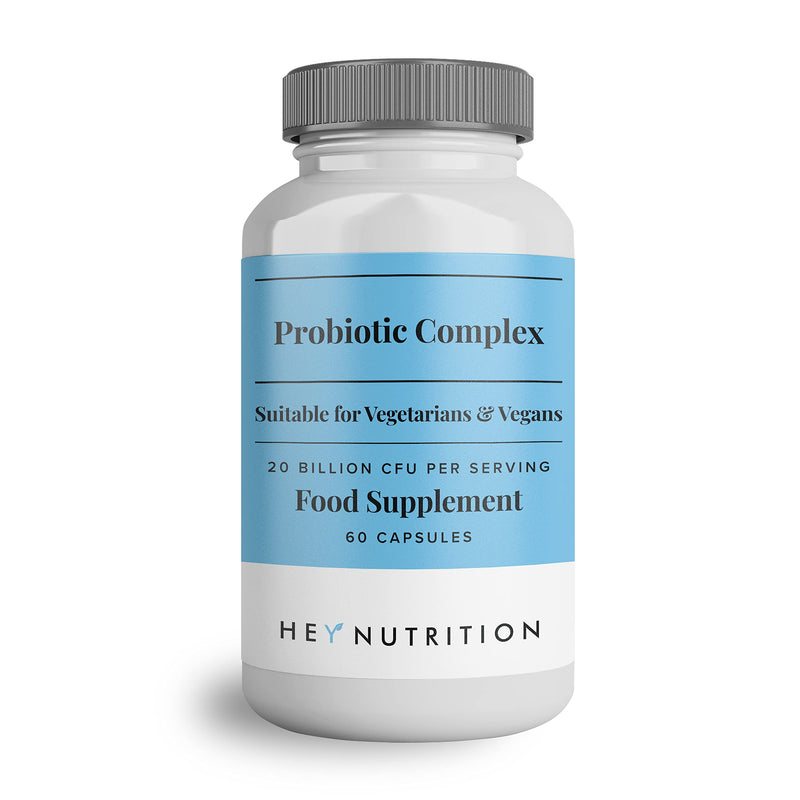Hey Nutrition Probiotic Complex Supplement 7 Multi Strain High Strength 20 Billion CFU - Gut, Immune, Skin Health - 60 Capsules, Non GMO, Vegan 60 Count (Pack of 1) - NewNest Australia