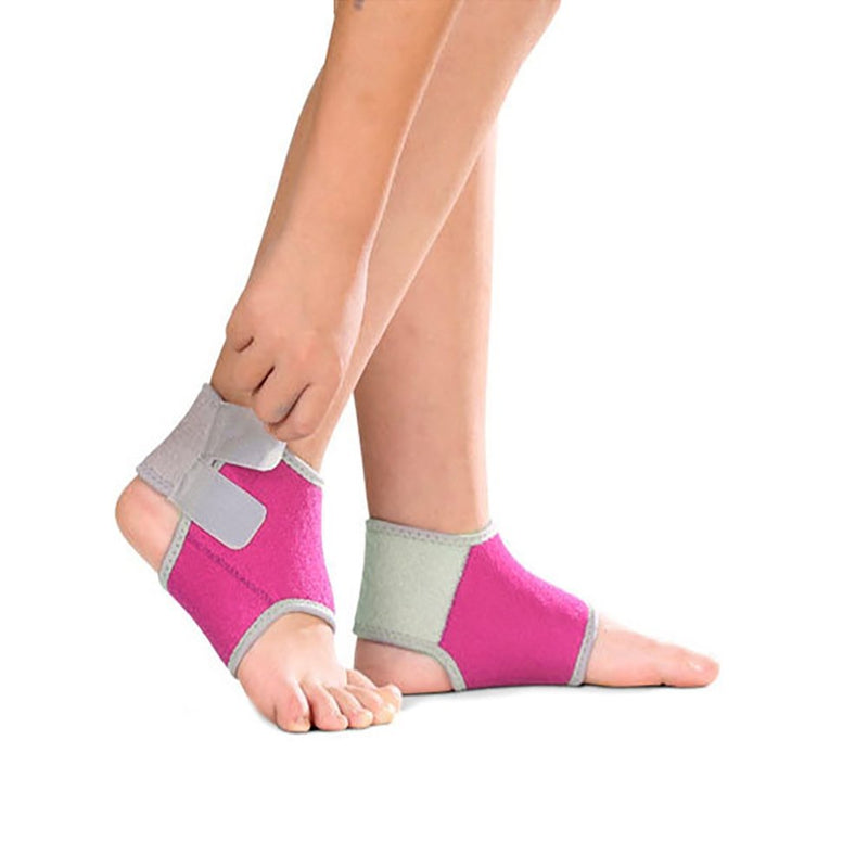 1 Pair Kids Ankle Support Adjustable Compression Ankle Brace Ankle Guard Protector Ankle Strap Ankle Tendon Foot Support Strains Sprains Arthritis Pain Relief Recovery Exercise Football Running Riding Rose Red EU 30-35, recommend Kids UK 1-3 - NewNest Australia