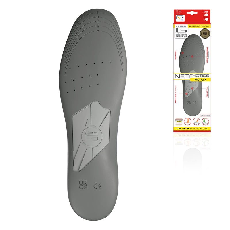 Neo G NeoThotics Pro-Flex Plantar Fasciitis Arch Support Insoles for Women and Men - Full Length Slimline Orthotic Inserts - Anti Fatigue Shoe Inserts for Foot Pain Plantar Fasciitis Relief - L/XL L/XL: 8 UK - 11 UK - NewNest Australia