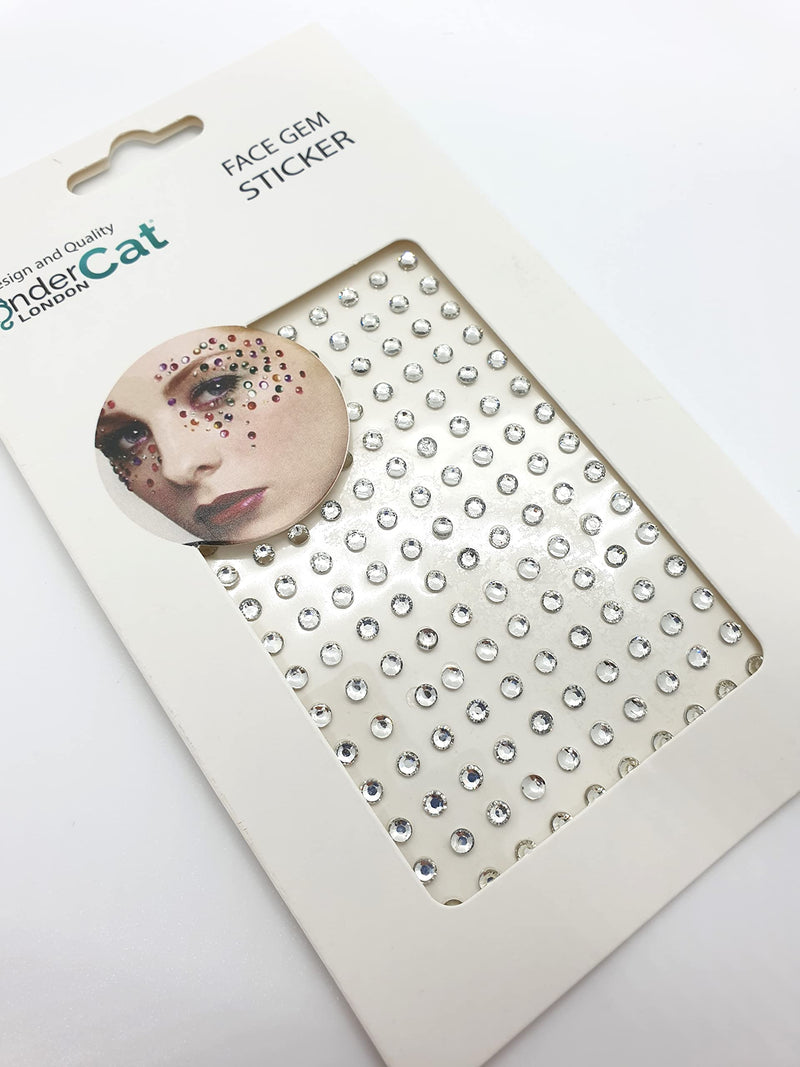 150 PCS 4 mm Face Gems Stickers Temporary Tattoo Acrylic Crystal Glitter Waterproof Face Jewels Rainbow Tears Rhinestone for Party, Rave Festival, Dress-up Make up -SELF ADHESIVE- (CLEAR (Z1KAZ01)) CLEAR (Z1KAZ01) - NewNest Australia