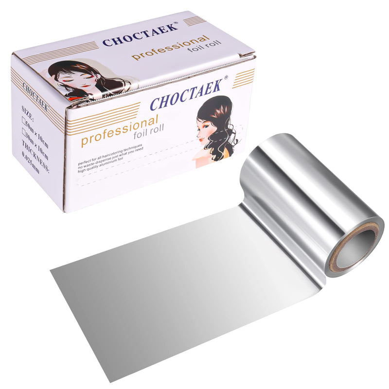 Fuyamp 1 Pack 30 M Foil Silver Hair Foil, Aluminium Hair Foil Silver Hairdressing Foil for Hair Highlighting and Coloring, 10 cm Width Hair Foil Roll Hairdressing Salon Modeling Tool - NewNest Australia