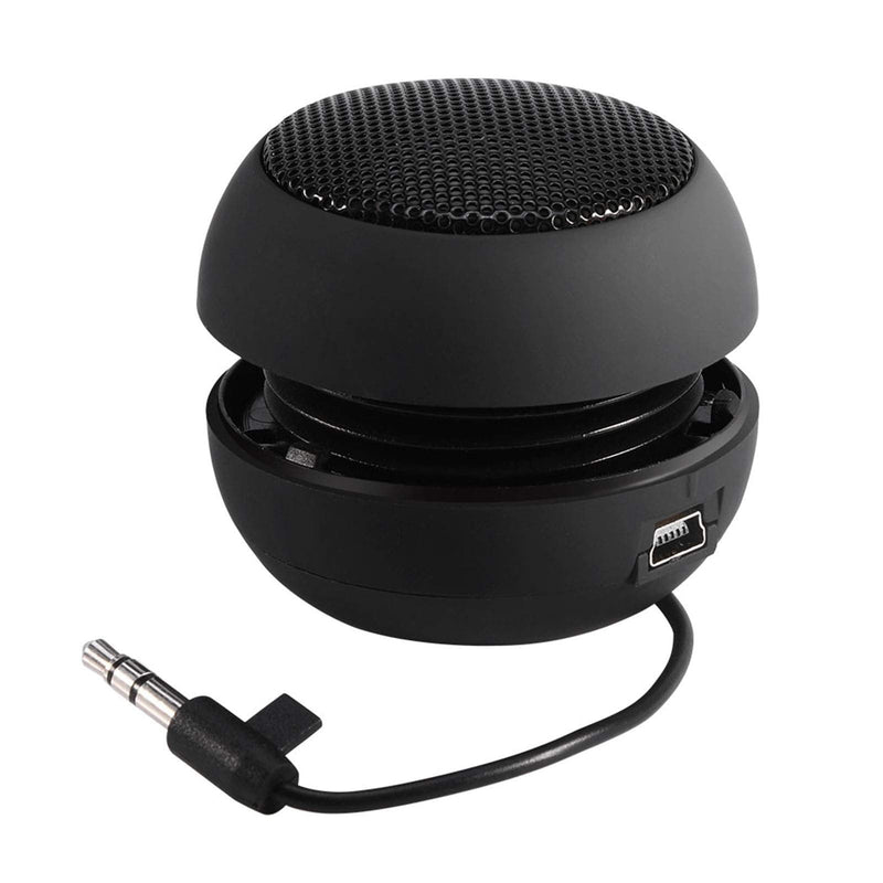 Mini Speakers with Jack Plug, Portable Mini Travel 3.5mm Loud Phone Speaker Built-in Battery for Mobile Phone MP3 PC, Rechargeable Plug in Speakers for Phone(black) black - NewNest Australia