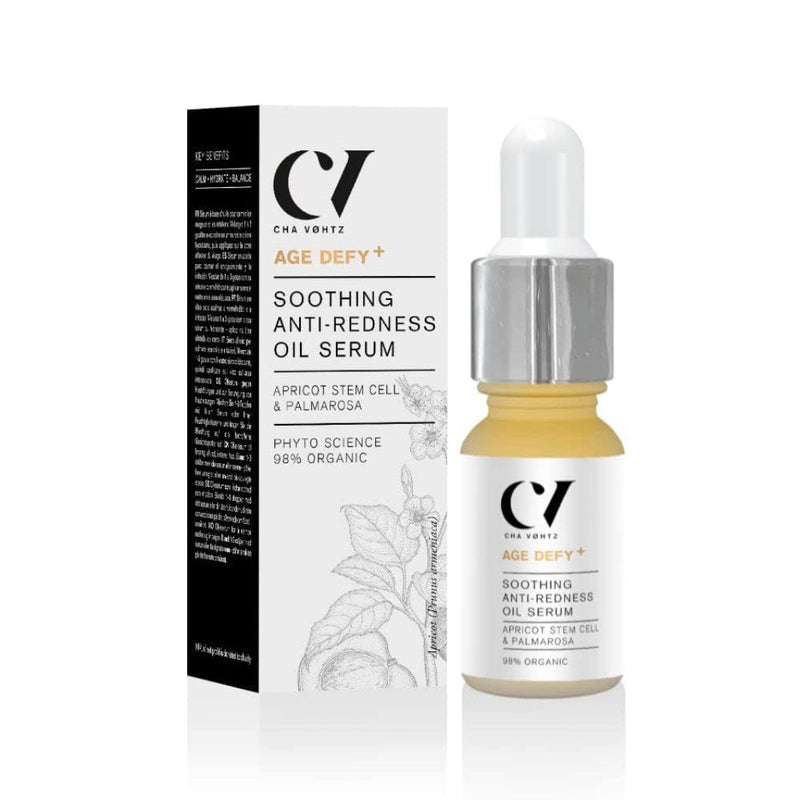Age Defy+ Soothing Anti-Redness Oil Serum 10ml | Natural & Organic Anti-Ageing Face Oil by Cha Vøhtz | Anti-Redness Facial Oil for Mature Skin | Paraben Free & Ethyl Alcohol Free |Cruelty Free & Vegan - NewNest Australia