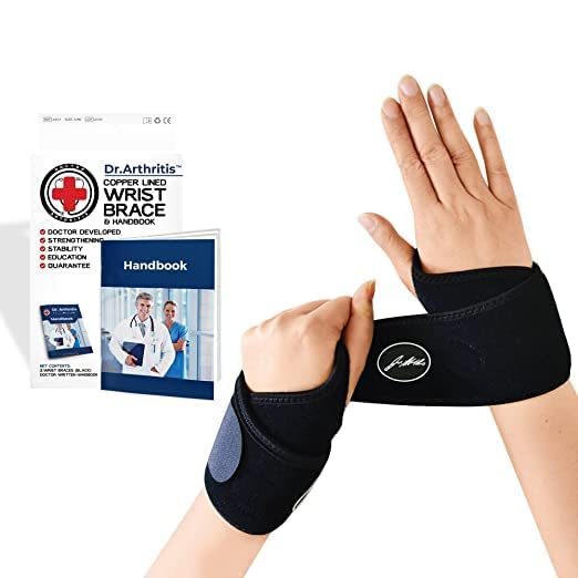 Doctor Developed Wrist supports / Wrist brace - Relief for carpal tunnel, wrist injuries, wrist support for arthritis, hand support, hand & wrist braces, wrist strap and Doctor Handbook (2 Pack) 2 Pack - NewNest Australia