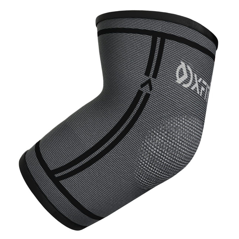 OXFIT Elbow Support Brace - Compression Arm Sleeve for Men & Women - Pain Relief for Arthritis, Joint Pain, Tendonitis, Tennis Elbow, Golfers Elbow Weightlifting (XL, Black, 1) XL - NewNest Australia