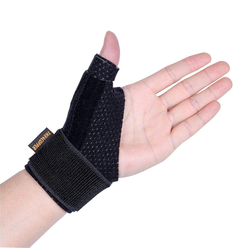 Thx4COPPER Compression Reversible Thumb & Wrist Stabilizer Splint for BlackBerry Thumb, Trigger Finger, Pain Relief, Arthritis, Tendonitis, Sprained, Carpal Tunnel, Lightweight, Breathable,L-XL L-XL - NewNest Australia