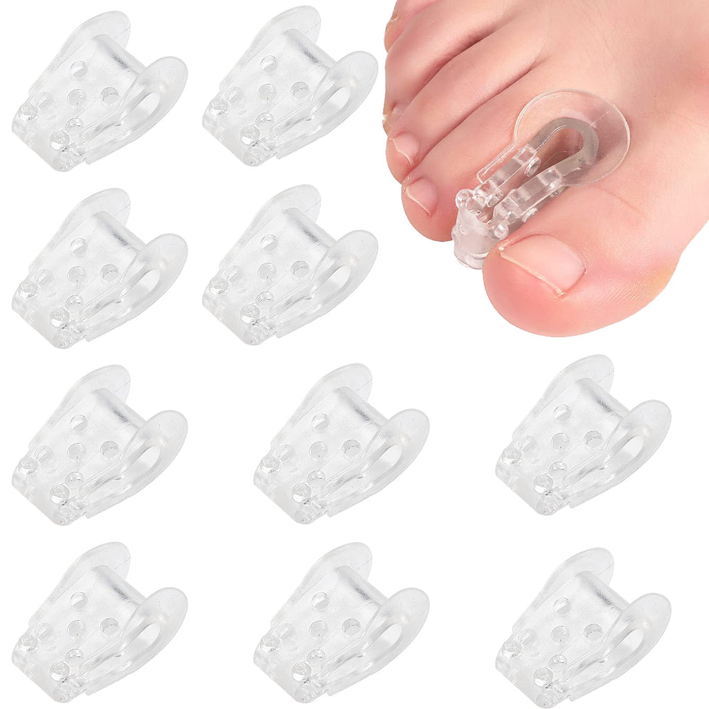 NICENEEDED 10Pcs Toe Separators to Straighten Overlapping Toes, Soft Gel Big Toe Splitters corrector for Bunion and Hammer Toe, Toe Spacers for Pain Relief Solve Foot Problems - NewNest Australia