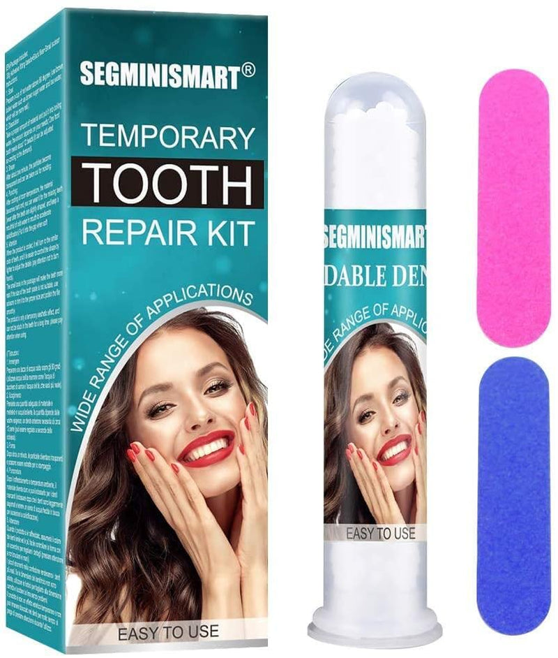 Temporary Tooth Repair Beads, Temporary Tooth Filling Replacement Dental Repair Tools for Fake Teeth, Dental Repair Kit, Moldable False Teeth, Dental Kit for Fillings, Cavity and Chipped Teeth White white-1PC - NewNest Australia