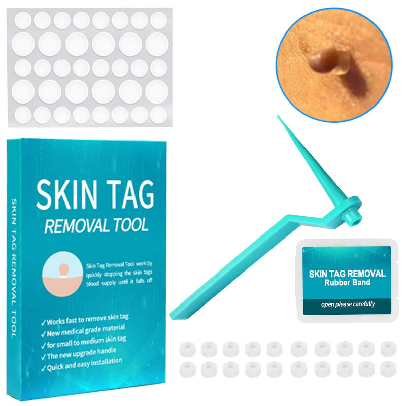 Skin Tag Removal Kit, Mole Remover Set, Tag Removal Kit, Easy Skin Tag Remover Device for Small/Medium Skin Tags (includes 20x Removal Bands & 36x Remover Patches) For Tags Between 0.2cm - 0.5cm - NewNest Australia