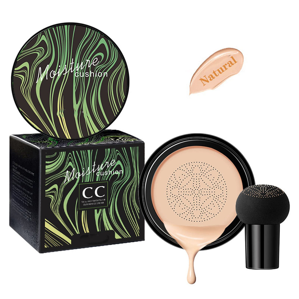 Mushroom Head Air Cushion Foundation BB Cream, Liquid Foundation CC Cream, Concealer Lasting Nude Makeup Brightening Pigment CC Liquid Foundation, Oil Control Moisturizing - NewNest Australia