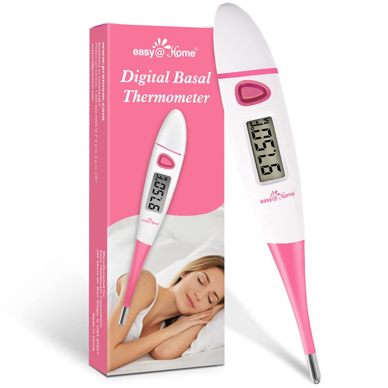 Ovulation Tracker Digital Basal Thermometer: Easy@Home BBT Thermometer for Fertility Prediction - Basal Body Thermometer for Accurate Temperature Monitoring with Premom App Pink DMT-3018 - NewNest Australia