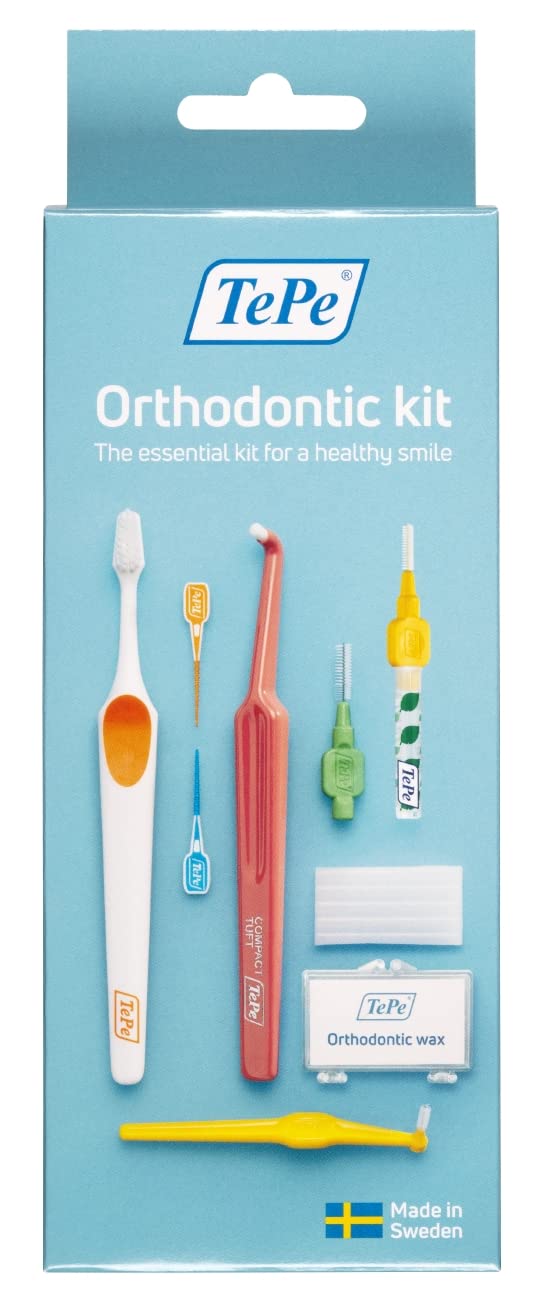 TEPE Orthodontic Kit, 10pcs Oral Care kit for Cleaning Braces and Implants, Interdental Cleaning Tools, Good for Teeth Cleaning Plaque Removal, Dental kit with Orthodontic Wax - NewNest Australia