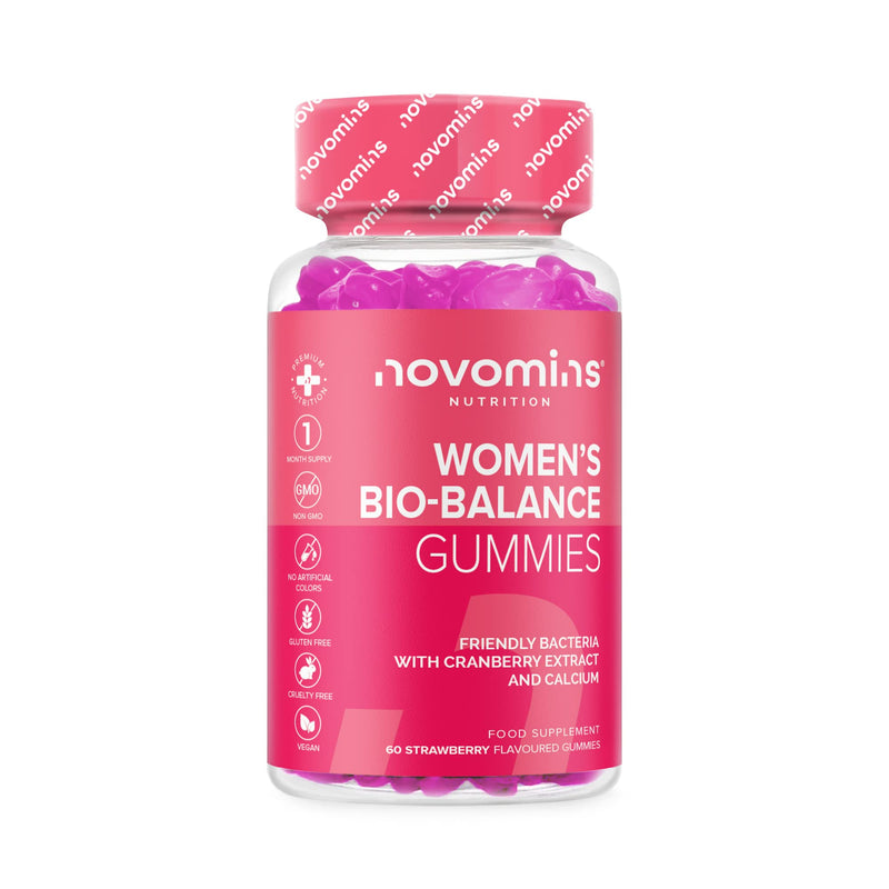 Probiotic Gummies – Women’s Bio-Balance Gummies for Intimate Flora & Gut Health – Advanced Multi-Strain Formulation – Vegan Supplement with Calcium & Cranberry Extract - Made by Novomins - NewNest Australia