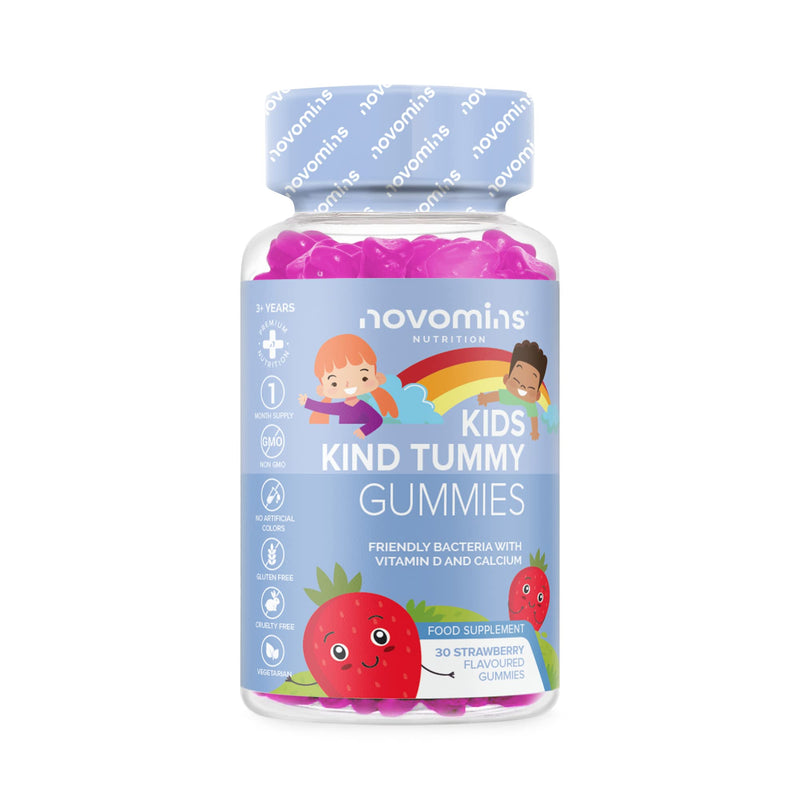 Kids Probiotic Gummies – Probiotics for Children – Kids Kind Tummy Gummies – Vegetarian - 1 Month Supply – Vitamin D & Calcium – 30 Chewable Kids Vitamins – Childrens Gut Health - by Novomins - NewNest Australia