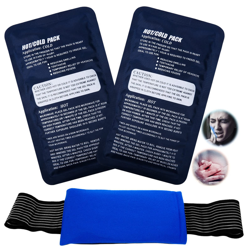 Ice Packs for Injuries Reusable(3 Piece Set),Gel Hot & Cold Ice Packs,Joint Pain, Muscle Pain, Ice Packs with Adjustable Straps, Treat Arms, Shoulders, Knees, Legs Back and More - NewNest Australia