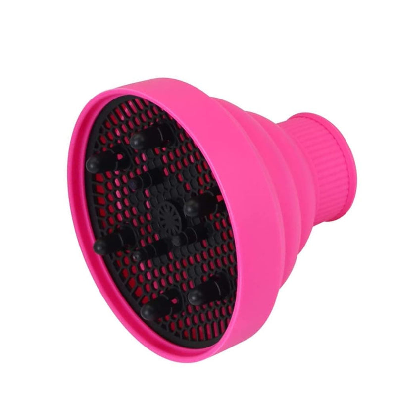 Hair Diffuser for Curly Hair Dryer Travel Collapsible Portable Hair Styling Appliances Hairdryer Diffuser Attachment Universal for Salon or Home Use (Rose Red) - NewNest Australia