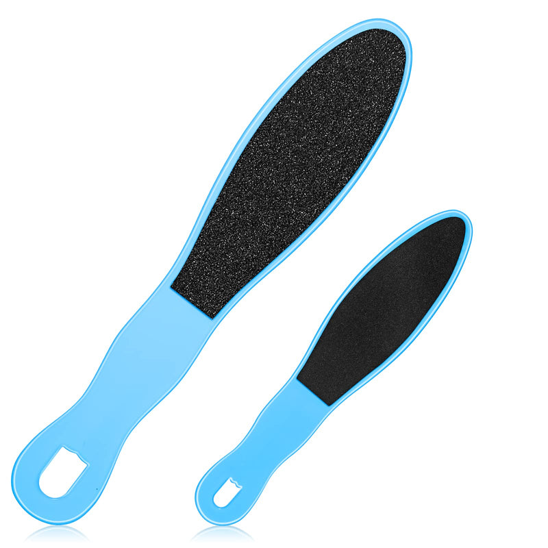 2 Pieces Pedicure Foot File Double Sided Foot Scraper Foot Exfoliator Dry Skin Remover Feet Scrubber Foot Rasp File Dead Skin Remover, 2 Sizes (Blue) Blue - NewNest Australia