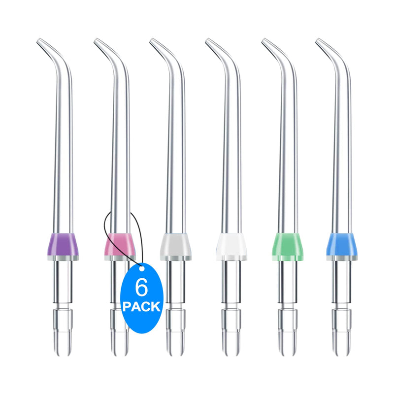Flosser Replacement Tips for Waterpik Water Flosser , Flycat Flosser Refill Heads Replacement Heads for waterpulse, Compatible with Waterpik Oral Irrigator & Dental Flosser(6 Classic Jet Tips) - NewNest Australia