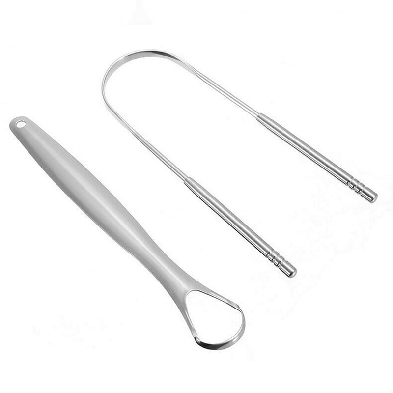 ZEEX Tongue Scraper – 2-Pack Metal Tongue Scraper for Daily Cleaning – Stainless Steel Tongue Scrapers for Adults – Tongue Cleaner for Fresh Breath and Plaque Removal - NewNest Australia