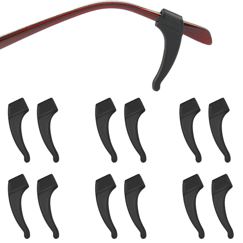 6 Pairs Ear Hooks for Glasses,Anti Slip Glasses Retainers,Anti-Slip Ear Hook Grip,Silicone Glasses Temple Tip Holders Anti-Slip Protectors,Ear Hook Eyeglass Temple Tip for Sunglasses and Glasses - NewNest Australia