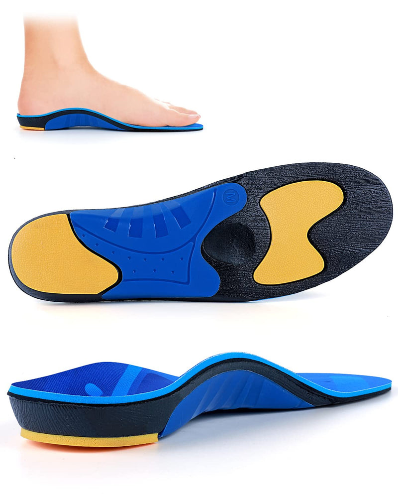 TOPSOLE Orthotic Insoles Plantar Fasciitis Insoles Arch Support Insoles for Flat Feet,Foot Pain, High Arches,OverPronation,Metatarsalgia,Heel Pain, Insoles for Men and Women UK-12-30.5cm Blue - NewNest Australia