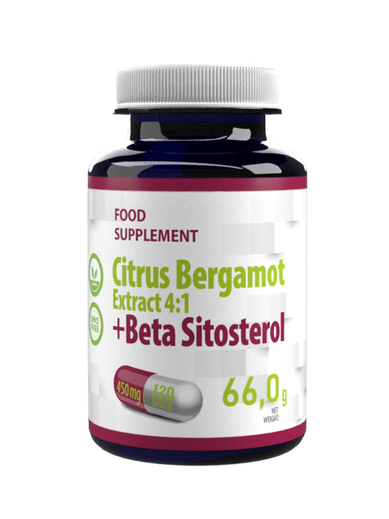 Hepatica Citrus Bergamot + Beta Sitosterol Complex 450mg 120 Vegan Capsules, 3rd Party Lab Tested, High Strength Prostate Supplement, Gluten and GMO Free - NewNest Australia