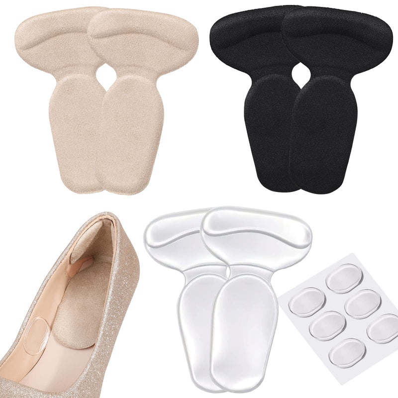 OOTSR 3 Pairs Heel Cushion Inserts, Soft Gel Insole Pads with 1 Sheet Round Shoe Inserts Stickers, Protection Heel Pain Relief for Men and Women Preventing Heel Slipping, Rubbing - NewNest Australia