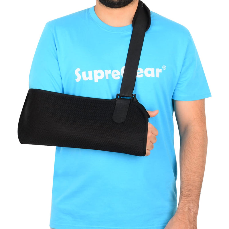 supregear Arm Sling, Lightweight Adjustable Mesh Shoulder Immobilizer Rotator Cuff Arm Swathe Support Brace for Shoulder Injury, Broken & Fractured Bones, Fits Left and Right Arm Men and Women, L - NewNest Australia