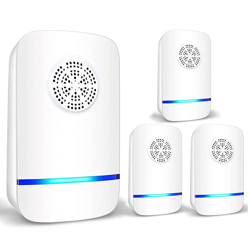 EcoMyLife Ultrasonic Pest Repeller 4 Pack, Insect Control, Spider Repellent, Plug in Indoor Mouse Deterrent, Anti Moths, Ants, Bed Bugs, Fleas, Cockroaches, Flies, Spider, Wasp Classic Style 4 Pack - NewNest Australia
