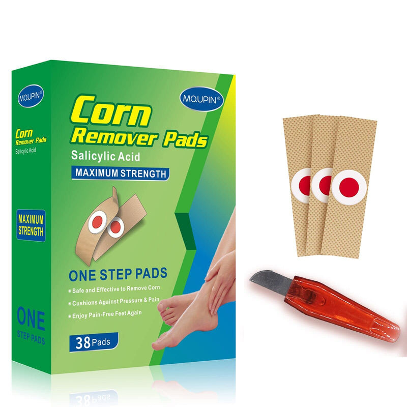 MQUPIN 38 Pcs Corn Removal Pads for Toe,Corn Treatment Pads ,Corn Remover Relief,Corn Remover with a Small Corn Knife,Corn Plasters with Hole for Toes、Feet、Hand、Back,Got Rid of Annoying Corn - NewNest Australia